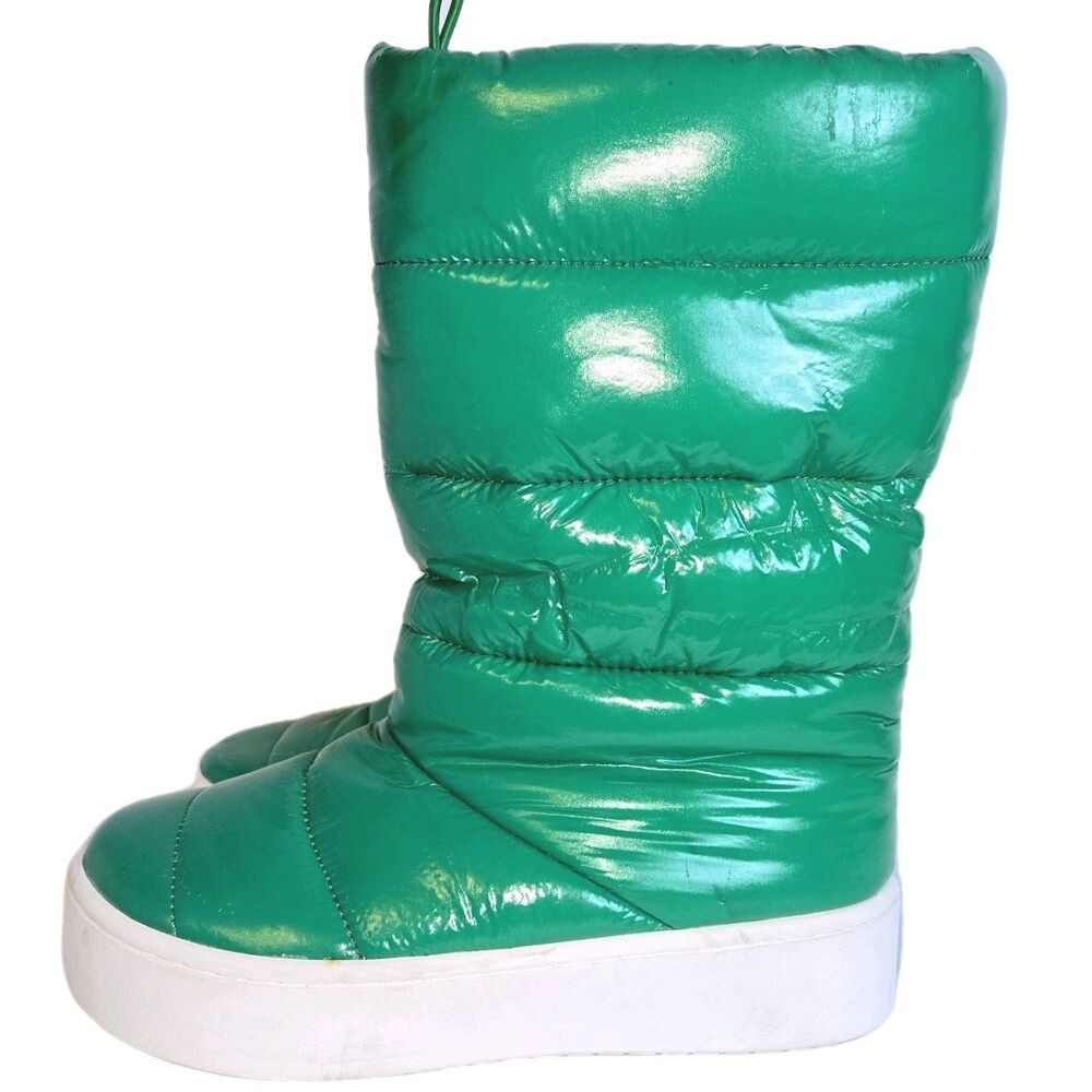 JEFFREY CAMPBELL Boots Platform Kelly Green & White Shoes Women 7.5M US (38 EU)